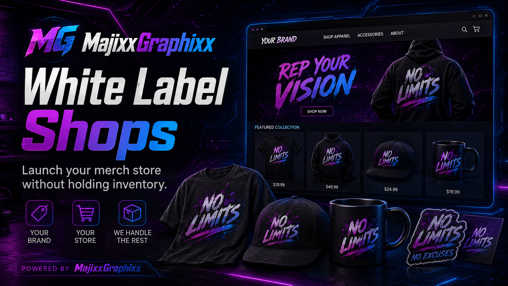 White label merch shops